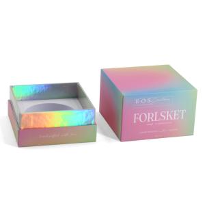 Luxury Holographic Scented Candle Packaging Boxes Hologram Paper Gift Box With