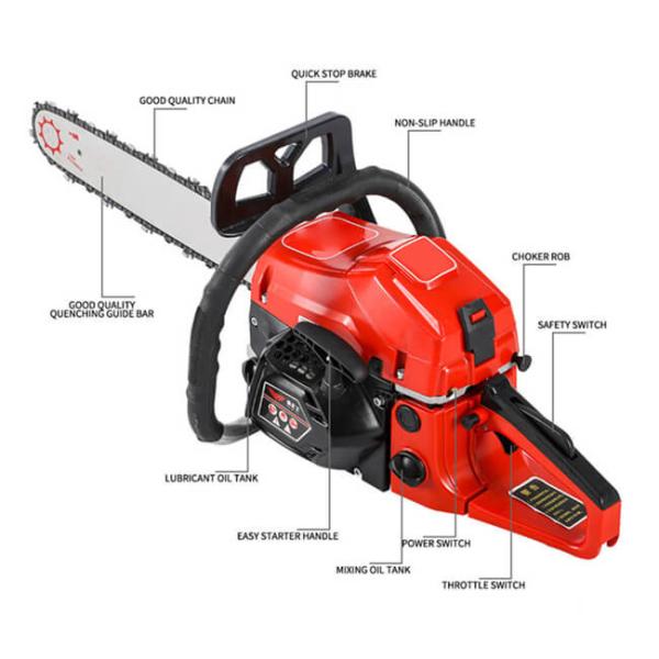 58cc 2300w Gasoline Chainsaw 12500r/min Wood Cutting Chainsaw