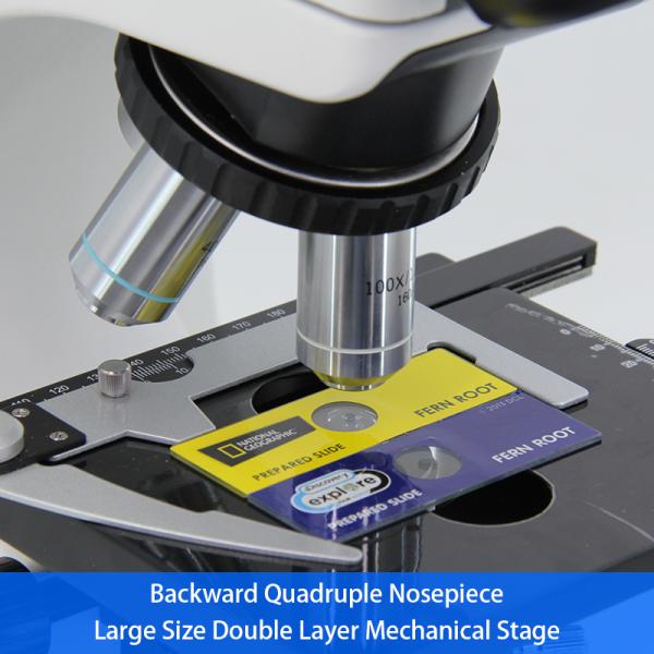 infinity Plan Achromatice Compound Optical Microscope 3W LED A12.1502 Backward Quadruple Nosepiece