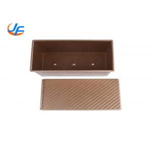 China RK Bakeware China Foodservice NSF Custom Large Capacity  Aluminum Loaf Pans / Square Corrugated Pullman Bread Pan on sale