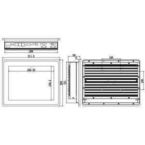 IPPC-1208T 12.1" Fanless Touch Screen PC Capacitive Touch J1900 CPU Dual Network