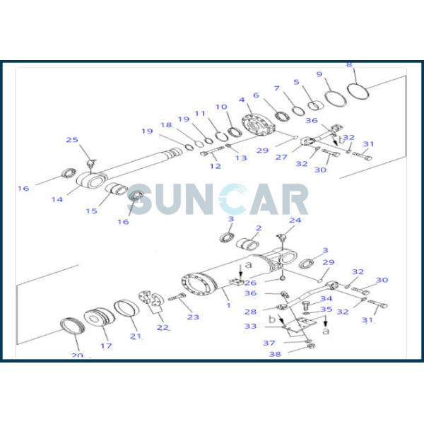707-99-73080 7079973080 Ripper Lift Cylinder Service Kit Fits D275A-2