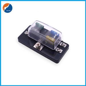 PBT Base PC Transparent Cover 4 Ways Automotive Car Blade Fuse Box With Screw