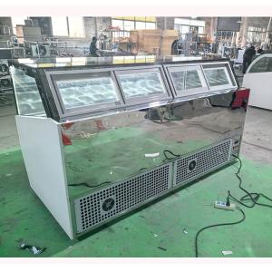 Frost Free Ice Cream Showcase With Anti Fog Glass And Digital Controller -18~22