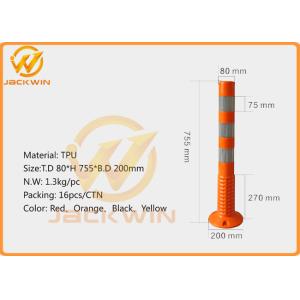 Flexible 78cm TPU Road Traffic Delineator Post / Lane Separator