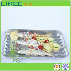 Wrinkle Wall 660ml Disposable Aluminium Foil Container Light Weight