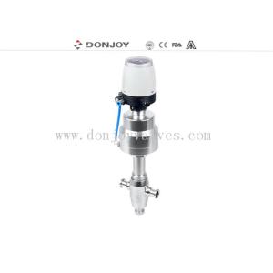 SS Pneumatic sanitary 3 way Shut Off Globe Valve With DC24V F Top