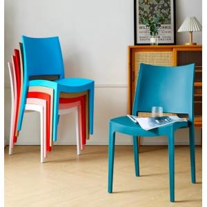 Stackable Outdoor Dining Chairs PP Plastic Home Furniture Custom Colors N.W. 4