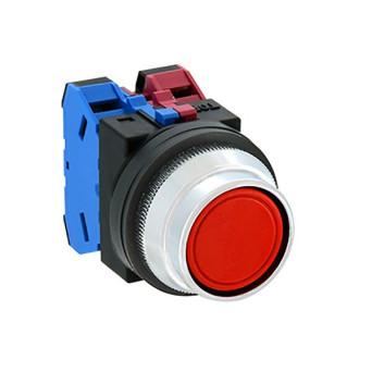 Quality ABN2F11R 1NO Contact Structure Push Button Switch φ30 Mounting Hole Size with Red Illumination for sale