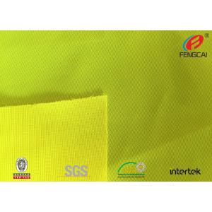 Polyester Cotton Fluorescent Material Fabric Weft Knit For Traffic Police