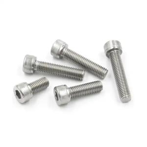 1.0mm Thread Pitch Stainless Steel Right Hand Bolts in Silver Color
