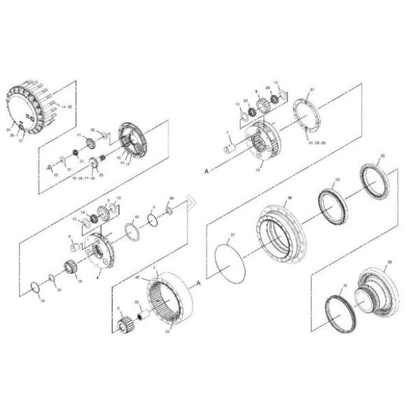 Excavator Final Drive Gear Box Fit For 199-4579 227-6196 227-6189 227-6103 330C