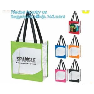 custom Design logo printed pvc clear plastic bags, professional printing