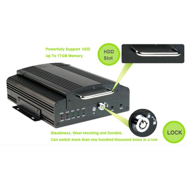 Black HDD 3g dvr Vehicle Security Camera Systems Support Android & IOS App