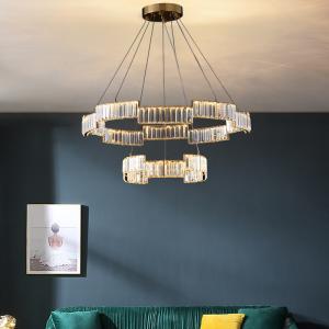 Wholesale Modern Crystal Pendant Light with Gold Finish 3000-6000K from china suppliers