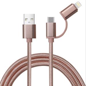 Customized OEM Support Rose Gold Braided Cable for Fast Charging 3A Output CC60W
