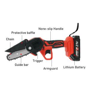 Handheld Cordless Chainsaw Garden Tools, Small Chainsaw Lithium Battery Portable