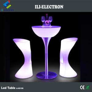 Commercial LED Light Cocktail Table , Illuminated Bar Table Wireless For Party