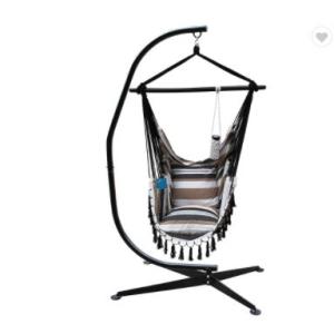 Macrame Hammock Chair Stand Assembled for 300LBS Capacity on Patio or Deck