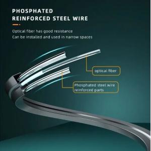 2 Cores Single-Mode With 2 Parallel FRP FTTH GJXH Drop Fiber Optical Cable