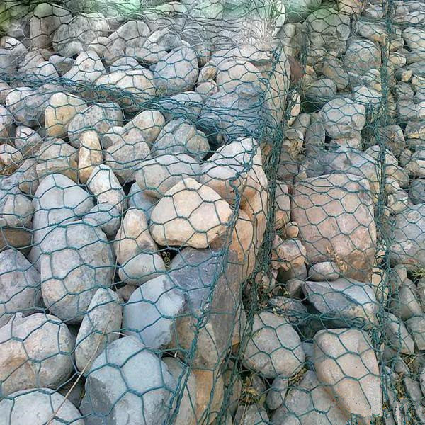Heavy Zinc Stone Cages For Retaining Walls , Gabion Wire Mesh 3.5 Wire Daimeter