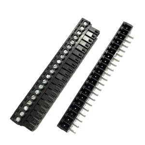 3.81mm Pitch PCB Pluggable Screw Terminal Blocks Plug + Right Angle Pin Header