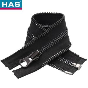 Garment Zipper Four-Sided Teeth Zipper for Clothing in Copper Metal