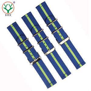 Two Layer Nato Nylon Strap Watch Bands 24mm Double Color