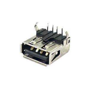 90 Degrees 2.0 USB type a receptacle Connector Port 4 Pin Female 30V 1.5A