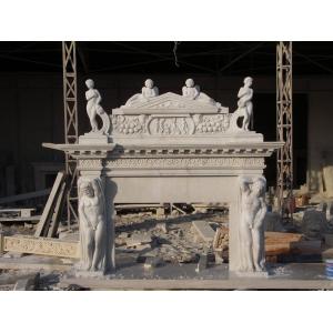Large marble fireplace mantel