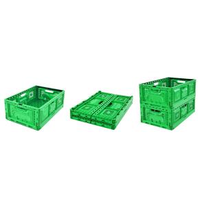 570x370x210mm Small Folding Plastic Fruit Crates Collapsible Agriculture