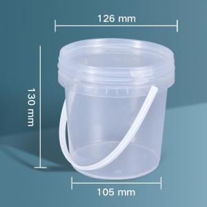 Silk Screen Printing Plastic Ice Cream Storage Tub Packaging Bucket Container