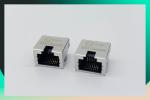 REACH RJ45 Ethernet Jack DIP Type Connector With LED 8P8C Offset Type With Clips