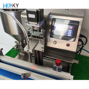 Small Batch Using Desktop Conveyor Whiten Cream Bottle Filling Machine With High