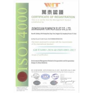 Dongguan Funpack Elec Co., Ltd. Certifications