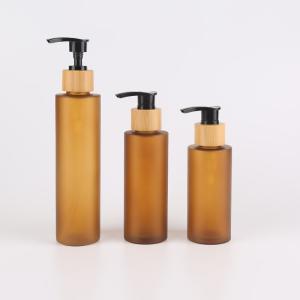 130ml Amber Frosted Pet Plastic Bottles With Lotion Spray