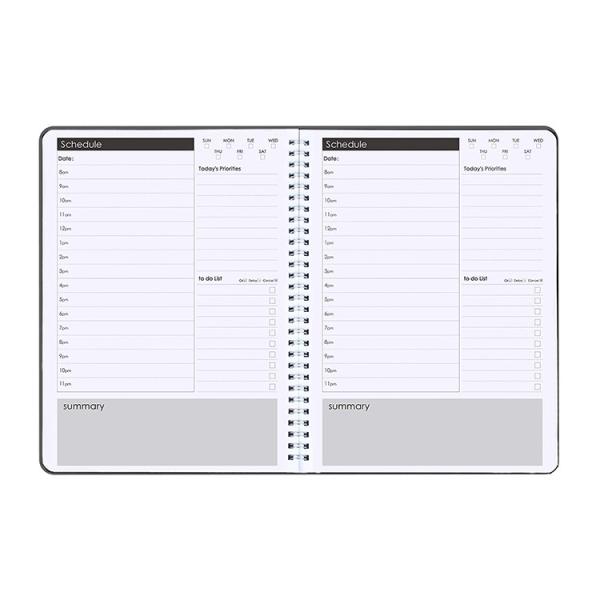 Offset Printing Hardcover Custom Journal Planner Glue Binding Daily Agenda