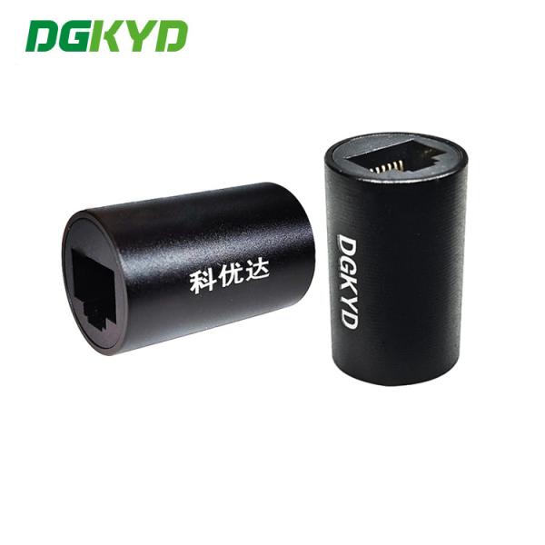 Ultra Thin Straight Through Head RJ45 Waterproof Dual Interface 180 Degree Round