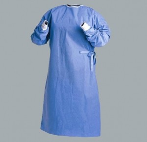 Wholesale Biodegradable Disposable Surgical Gowns Medical Apparel With 4 Waist Belts Blue Color from china suppliers