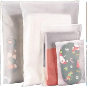 Protective CPE Zipper Bag Waterproof Frosted Zipper Bags Eco Friendly