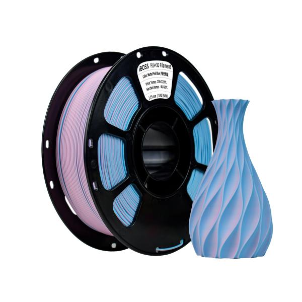 iBOSS PLA+ High Strength Filament 1000g Matte Pink Blue 1.75mm 3d Printing