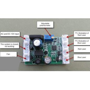 50-500mW Blue Laser +200mW Red Laser Drive Circuit for Stage Laser Light