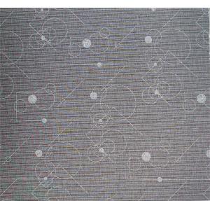 Plain Bright Transparent Round And Line Gray Cloth