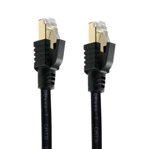 CAT8 Shielded Ethernet Cable S/FTP 40Gbps Gold RJ45