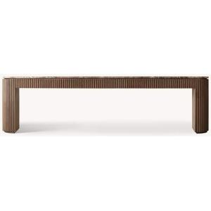 Modern Bedroom Walnut Console Table With Roller Shutter Door Cabinet