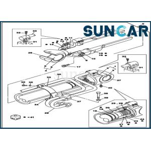 CX210C LC CX210D LC Case LZ010930 Boom Cylinder Repair Kit Hydraulic Service Kit