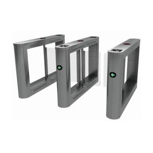 SS316 Acrylic Swing Turnstile Barrier Arms Synchronization For Office Building