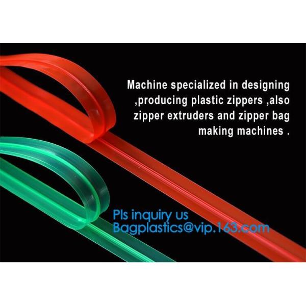 Flange Zipper Teeth, PP/PE/PVC/EVA Plastic Flange Zipper For Pouch, PP/PE/PVC