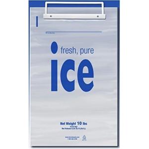China Wicketed Ice-Bag With Handle Recyclable, Compostable, Biodegradable Ice Bagging, Storage Bag, Jumbo Package on sale