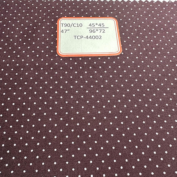 Polyester Cotton Polka Dot Fabrics 90/10 45*45 96*72 Plain Fabric For Bed